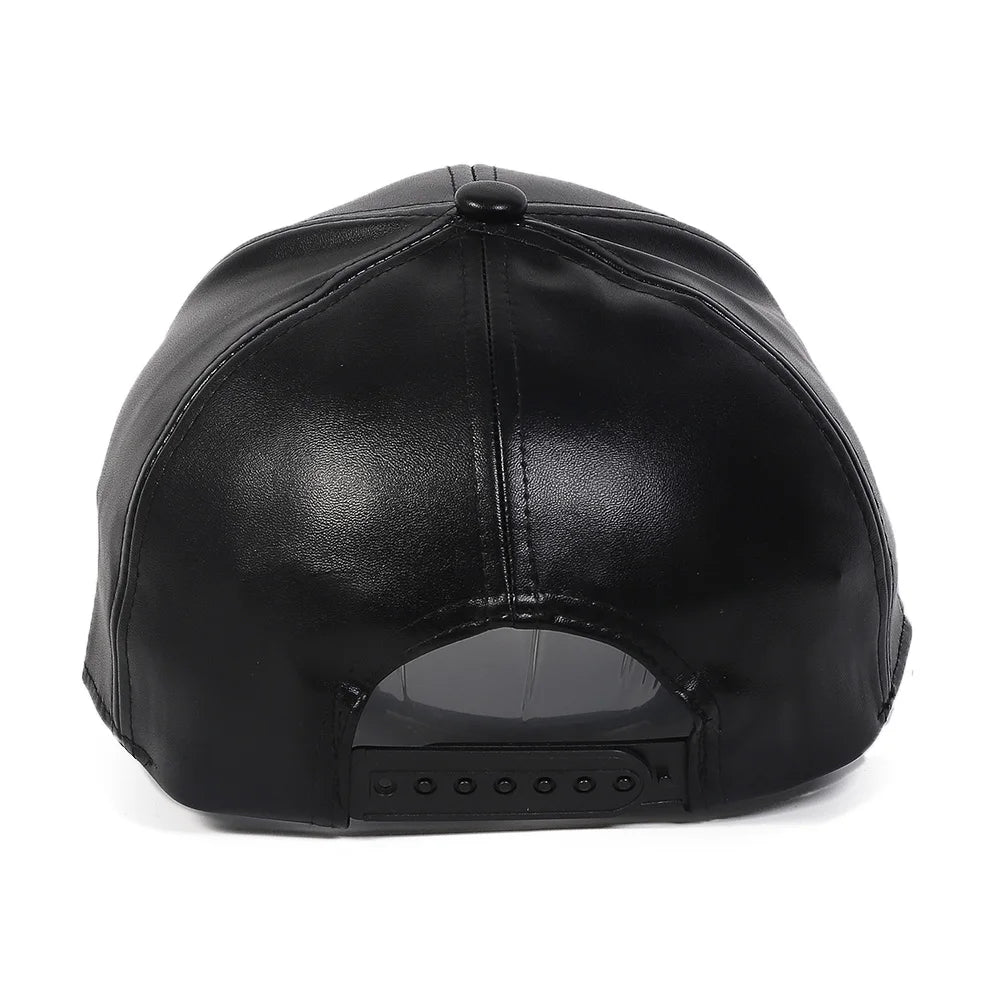 FS Luxury Brand Baseball Caps For Men Winter Women PU Leather Hat Black Trucker Hats Streetwear Hip Hop Cap Casquette Homme 2025
