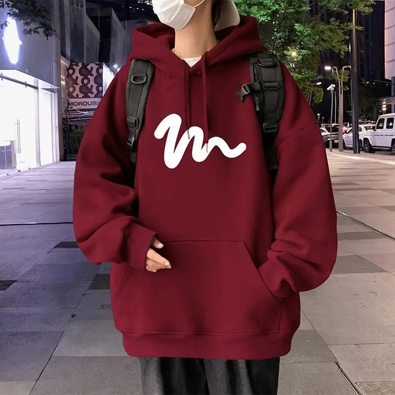 Sweater Men 2024 New Autumn and Winter Hooded American Couple Hoodies Fashion Casual Thickened Velvet Jacket Versatile Trend