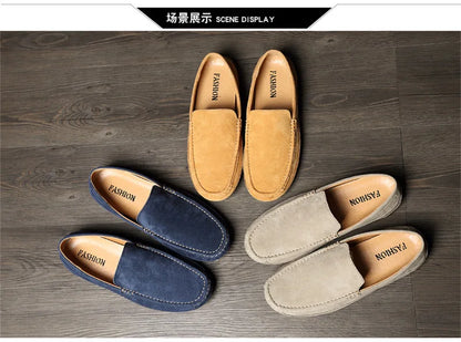 Suede Leather Man Loafers Luxury 2022 Casual Shoes For Men Boat Shoes Handmade Men Slipon Driving Shoes Male Moccasins Zapatos