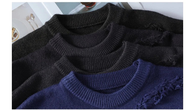 2025 Winter Sweaters for male men thick O-neck sweater men Student youth sweaters autumn Men's wool Casual Knitwear Pullover