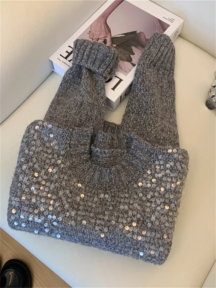 Women Sweater Womens Winter Sweaters Pullover a Female Knitting Overszie Long Sleeve Loose Knitted Outerwear Ropa De Mujer