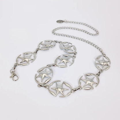 Women's Fashion Accessories Skirt Suit Decoration Belt Waist Chain Metal Belts for Women Cowgirl Western Adjustable Concho Belt