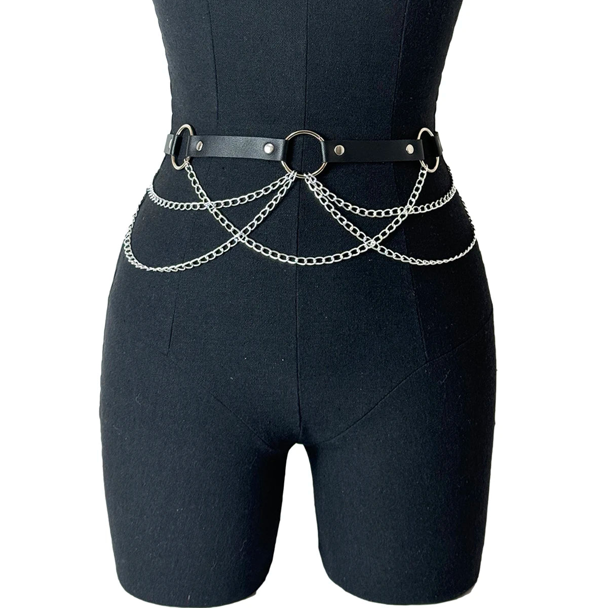  Women Fashion Waistband Accessory Leisure Punk Gothic Clothing Jewelry Belt Sexy Leather Harness Belt Waist Chain Harness