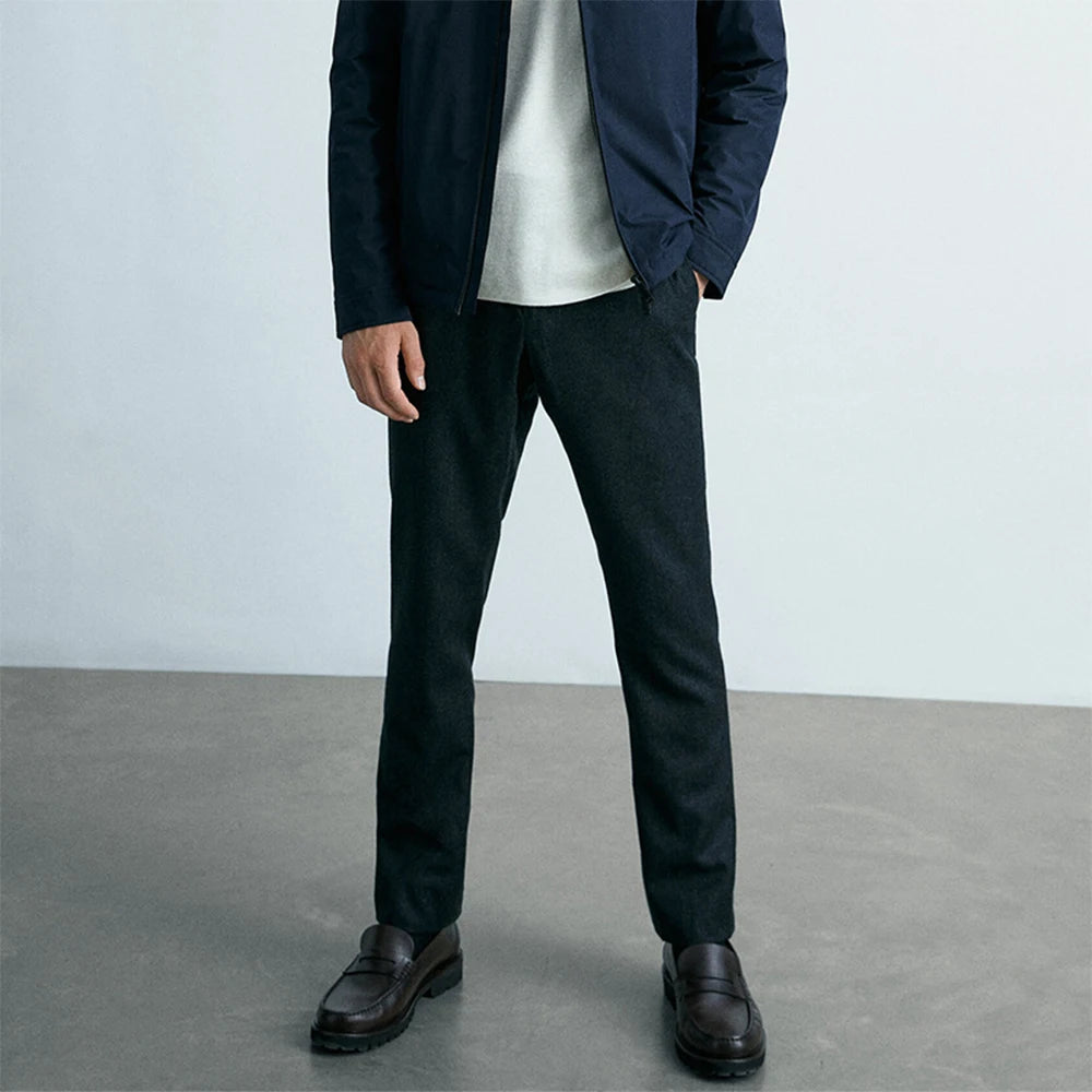 Full Grain Leather Men's Loafer Shoes High Quality Handmade Wear-Resistant Genuine Leather Casual Shoes