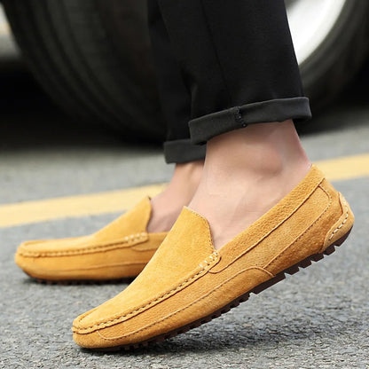 Suede Leather Man Loafers Luxury 2022 Casual Shoes For Men Boat Shoes Handmade Men Slipon Driving Shoes Male Moccasins Zapatos