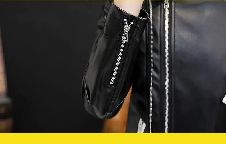 Coats Black Leather Jacket for Men Trendy 2025 Fashion Fashionable Spring Clothes Man Suits and Blazers Menswear Vintage Classic