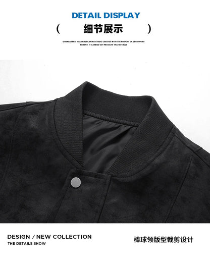 Mens Leather Jacket Suede Coats Waterproof Soft Shell Windbreaker Streetwear Moto Autumn Winter Jacket Men Clothing Mens Jacket