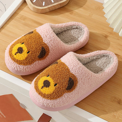 Cute Bear Slippers Fluffy Winter House Shoes Lightweight Women Winter Slippers Bedroom Slippers Cozy Soft Plush Home Slippers
