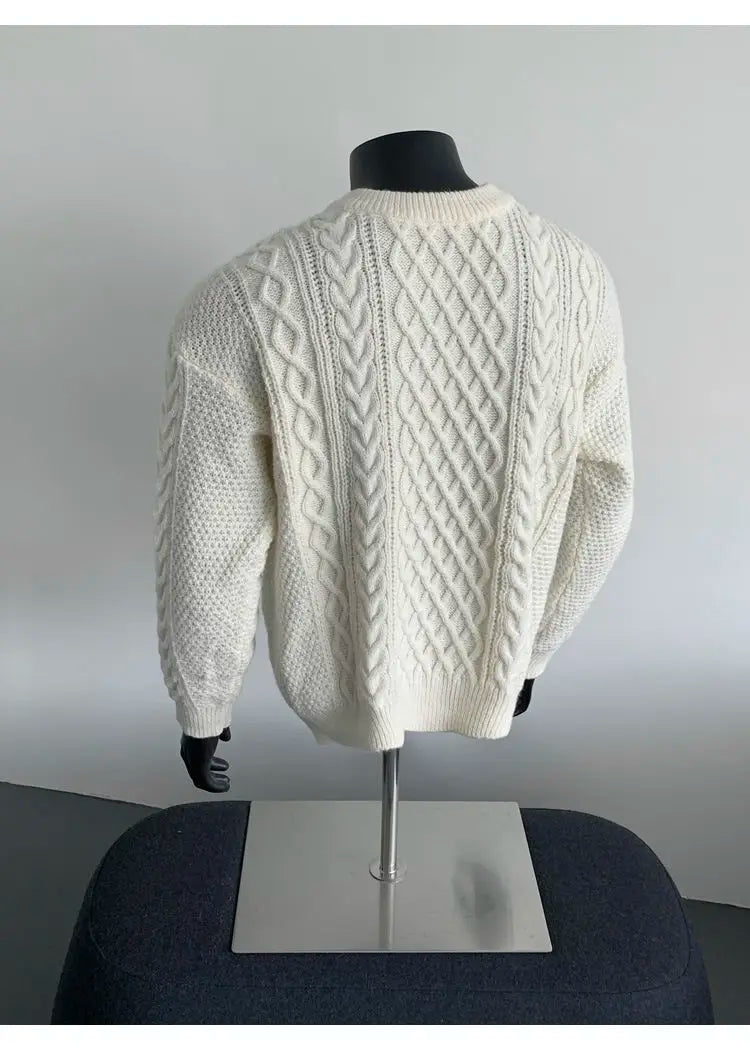 Cozy Winter Jumper Unisex Oversized Christmas Sweater Men Women Soft Casual Knit Pullover Long Sleeve Top for Cold Weather M-3XL