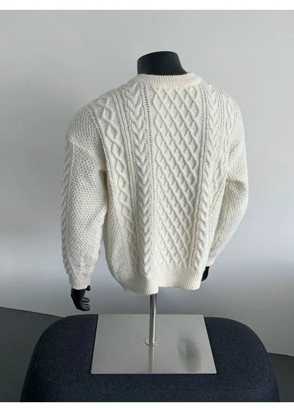 Cozy Winter Jumper Unisex Oversized Christmas Sweater Men Women Soft Casual Knit Pullover Long Sleeve Top for Cold Weather M-3XL