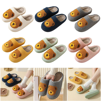 Cute Bear Slippers Fluffy Winter House Shoes Lightweight Women Winter Slippers Bedroom Slippers Cozy Soft Plush Home Slippers