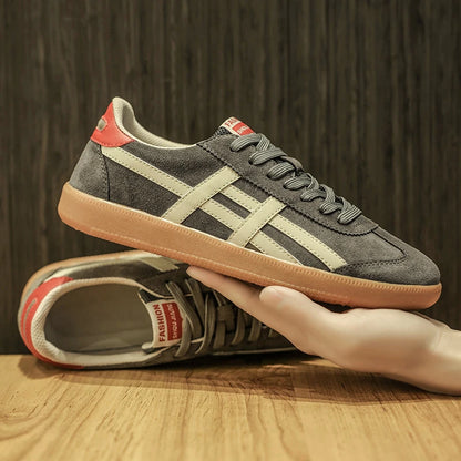 Genuine Leather Men Shoes Flat Casual Fashion Retro Training Shoes Outdoor Comfortable Athletics Sport Shoes Male Sneakers