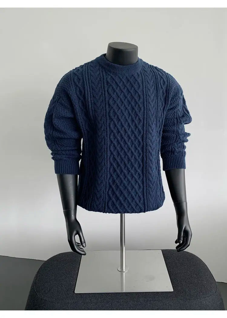 Cozy Winter Jumper Unisex Oversized Christmas Sweater Men Women Soft Casual Knit Pullover Long Sleeve Top for Cold Weather M-3XL