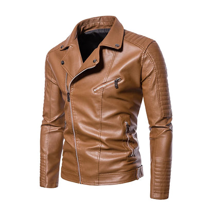 2023 New American Leather Coat Men's, Leather Jacket Men's Motorcycle Retro Tactical Top, Waterproof Coat