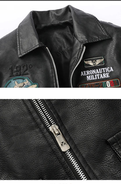 Man Leisure Fashion Locomotive Coats New Leather Clothing Jacket Spring Autumn Windproof Simplicity Keep Warm Coat Tops Man