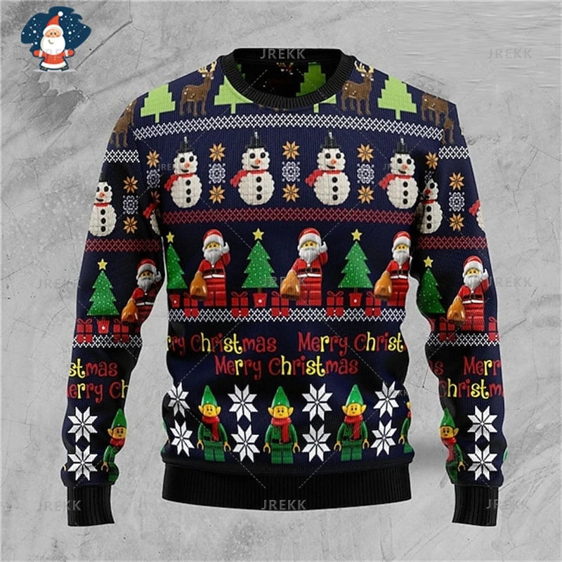 Merry Christmas Sweatshirts Mens Ugly Christmas Sweater Funny Fashion New In Sweaters Women Ugly Sweaters Christmas Jumpers Men