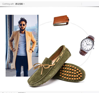 Leather Men Casual Shoes Luxury Brand comfortable Slip on Formal Loafers Men Moccasins Italian Soft Male Driving Shoes