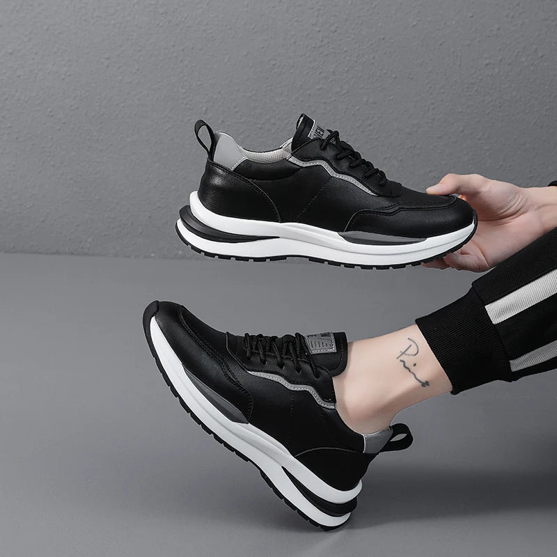 Men's leather shoes, including sports shoes, casual shoes, outdoor hiking shoes, driving shoes, and work shoes