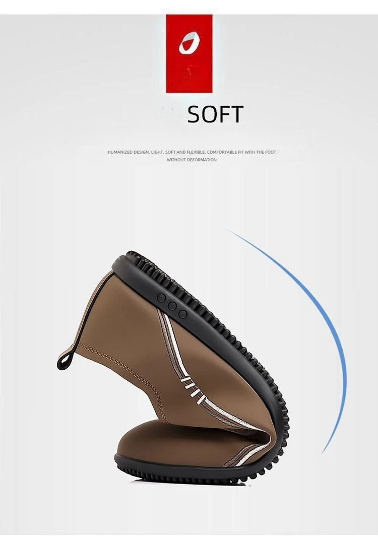 Leather Shoes for Men Fashion Soft Sole Men Loafers Comfortable Lightweight Walking Shoes Men Flats Moccasins Zapatillas Hombre