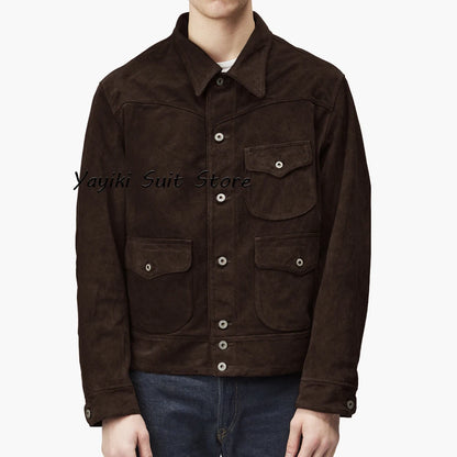 Elegant Man Coats for Men Men's Suede Jacket New in Coats and Jackets for Suit Mens Suits Luxury Man Coat Blazers Male & ، Full