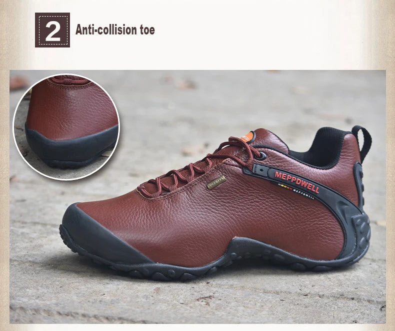 Genuine Leather Autumn Winter Men Outdoor Sneakers Casual Shoes Men's Walking Boots Climbing Shoes Flats Safety Work Shoes