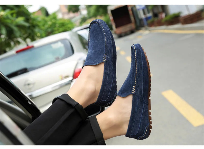 Suede Leather Man Loafers Luxury 2022 Casual Shoes For Men Boat Shoes Handmade Men Slipon Driving Shoes Male Moccasins Zapatos