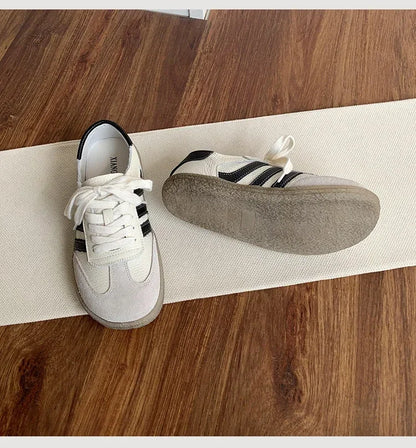 Leather cowhide German training shoes women's college style casual shoes 2025 new soft-soled casual flat-soled sports shoes