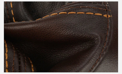 Men Real Cowhide Leather Earlap Caps Male Fall Winter 100% Real Cow Leather Hats New Casual Real Leather Outdoor Baseball Cap