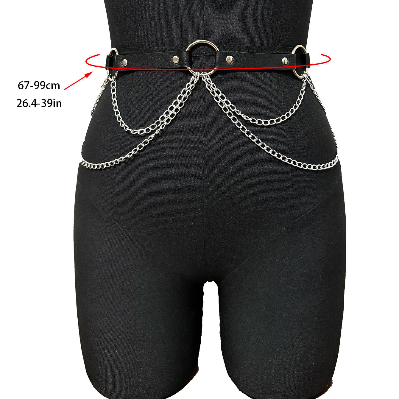  Women Fashion Waistband Accessory Leisure Punk Gothic Clothing Jewelry Belt Sexy Leather Harness Belt Waist Chain Harness
