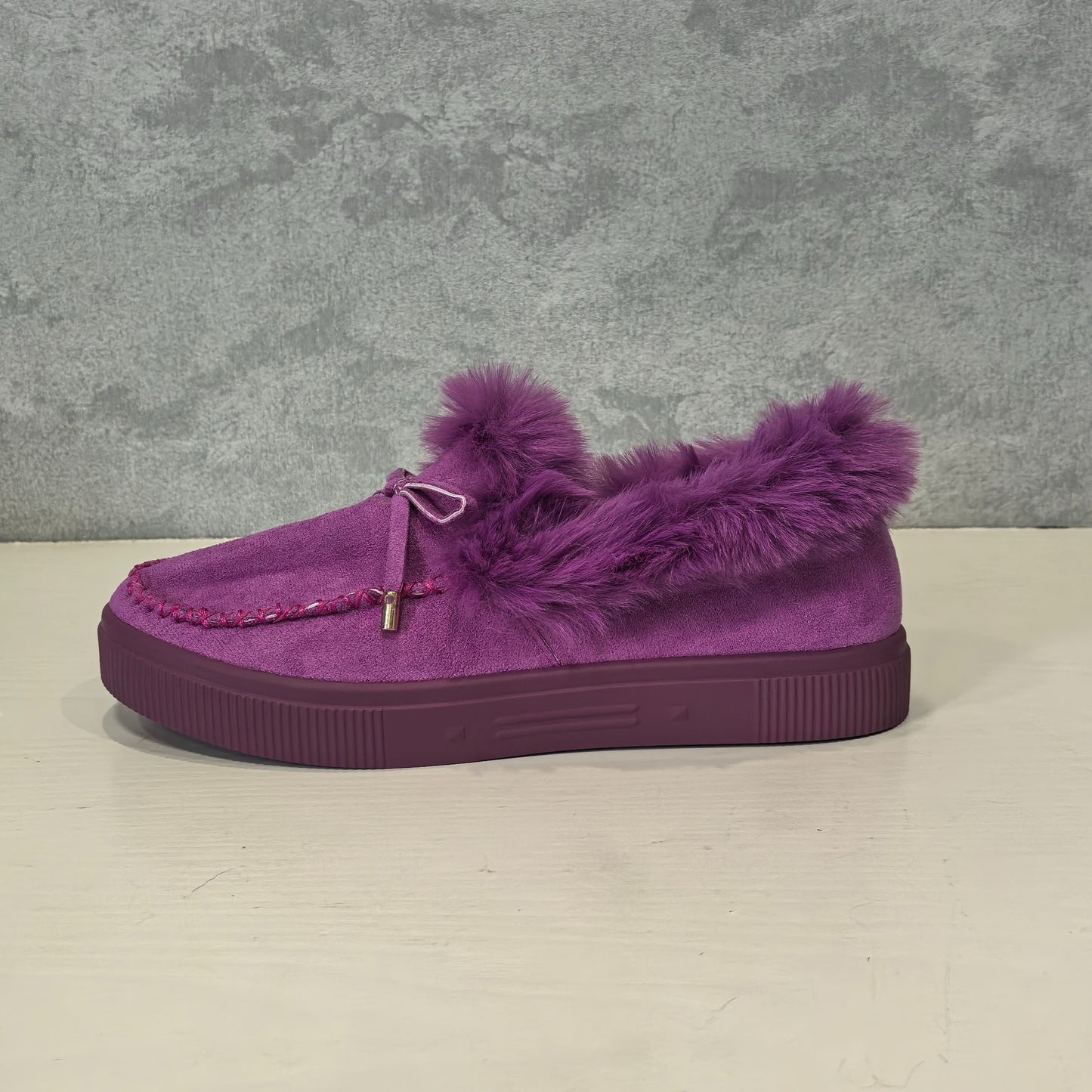 1PC Fleece Lined Snow Boots for Women, Short Flat and Warm Winter Boots with Smooth Color Laces