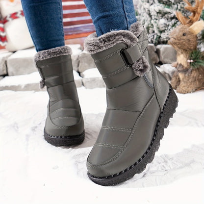 Cozy Mid Calf Snow Boots for Women - Soft Plush Lined, Comfortable, Warm, and Water-Resistant Winter Boots with Anti-Slip Sole and Easy Pull-On Design - Perfect for Casual Outdoor Activities