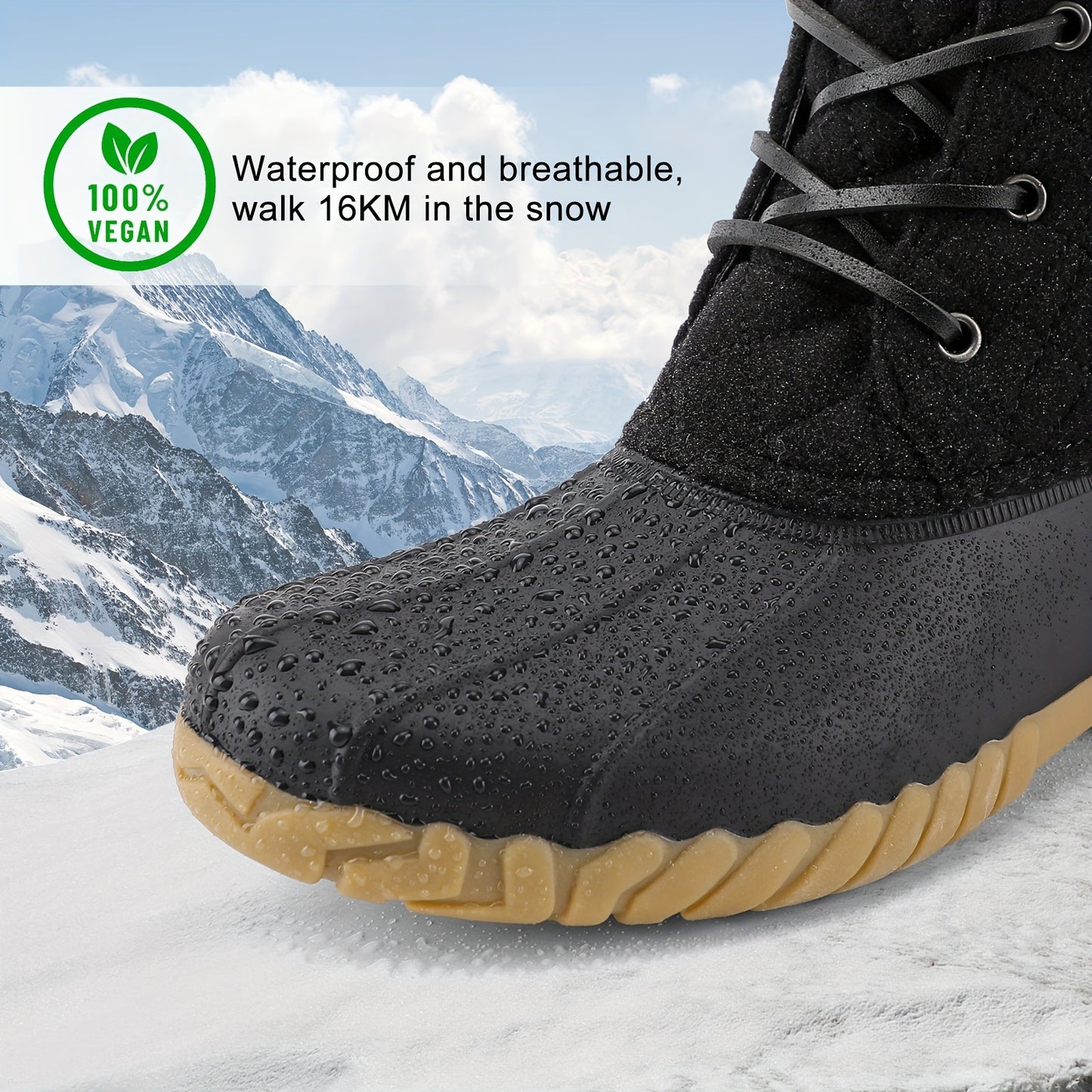 Waterproof Quilted Snow Boots for Women - Winter Boots, Insulated, Warm, Comfortable, and Stylish Snow Shoes