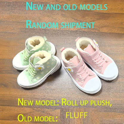 Cozy & Cute Girls' Winter Boots - Waterproof, Non-Slip, Warm Fleece Lining with Hook-and-loop Fastener Closure for Youngsters & Youngsters