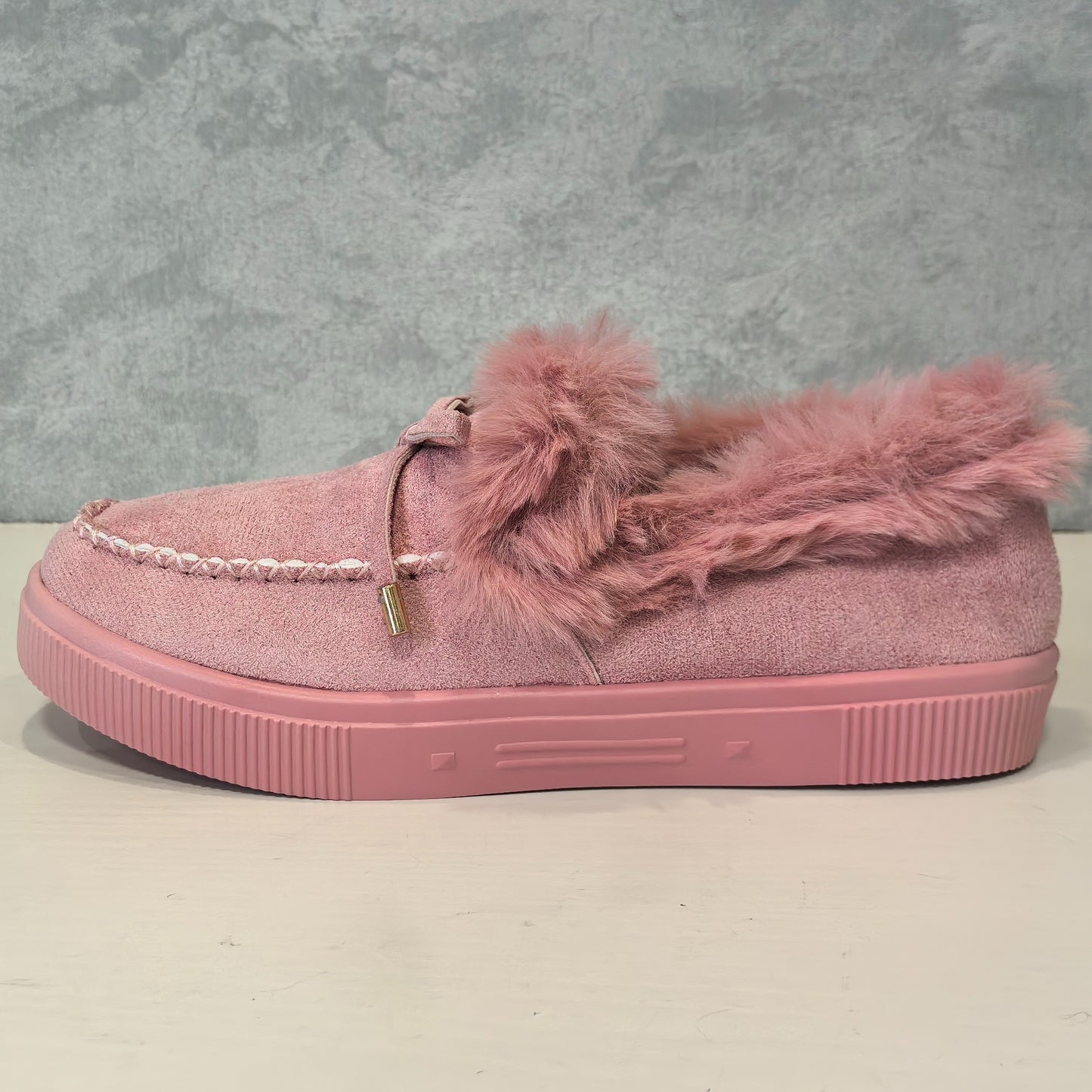 1PC Fleece Lined Snow Boots for Women, Short Flat and Warm Winter Boots with Smooth Color Laces