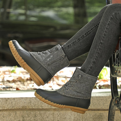 Waterproof Quilted Snow Boots for Women - Winter Boots, Insulated, Warm, Comfortable, and Stylish Snow Shoes