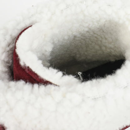 [Lined Ankle Boots] Women'S Sexy faux fur Lined Ankle Boots, Round Toe Block Heel High Heels, All-Season Riding Boots with Lace-Up Closure, Solid Color Fabric Upper, Rubber Sole, Warm Fleece-Lined for Winter Boots