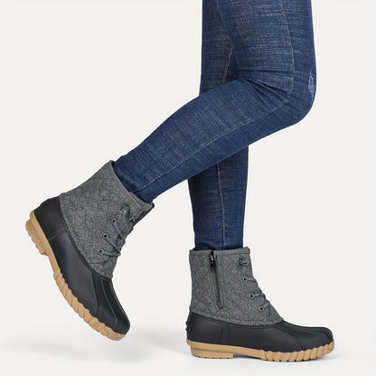 Waterproof Quilted Snow Boots for Women - Winter Boots, Insulated, Warm, Comfortable, and Stylish Snow Shoes