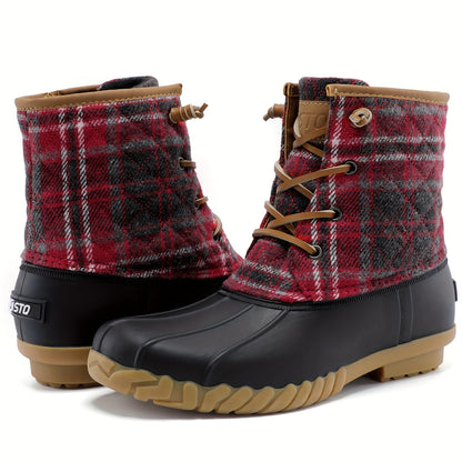 Waterproof Quilted Snow Boots for Women - Winter Boots, Insulated, Warm, Comfortable, and Stylish Snow Shoes
