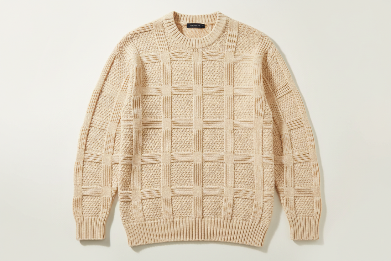 sulivangrid knit cotton sweater